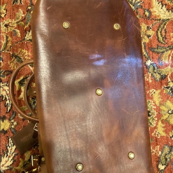 J. W. Hulme Brown Leather Duffle Bag - Picture 8 of 10